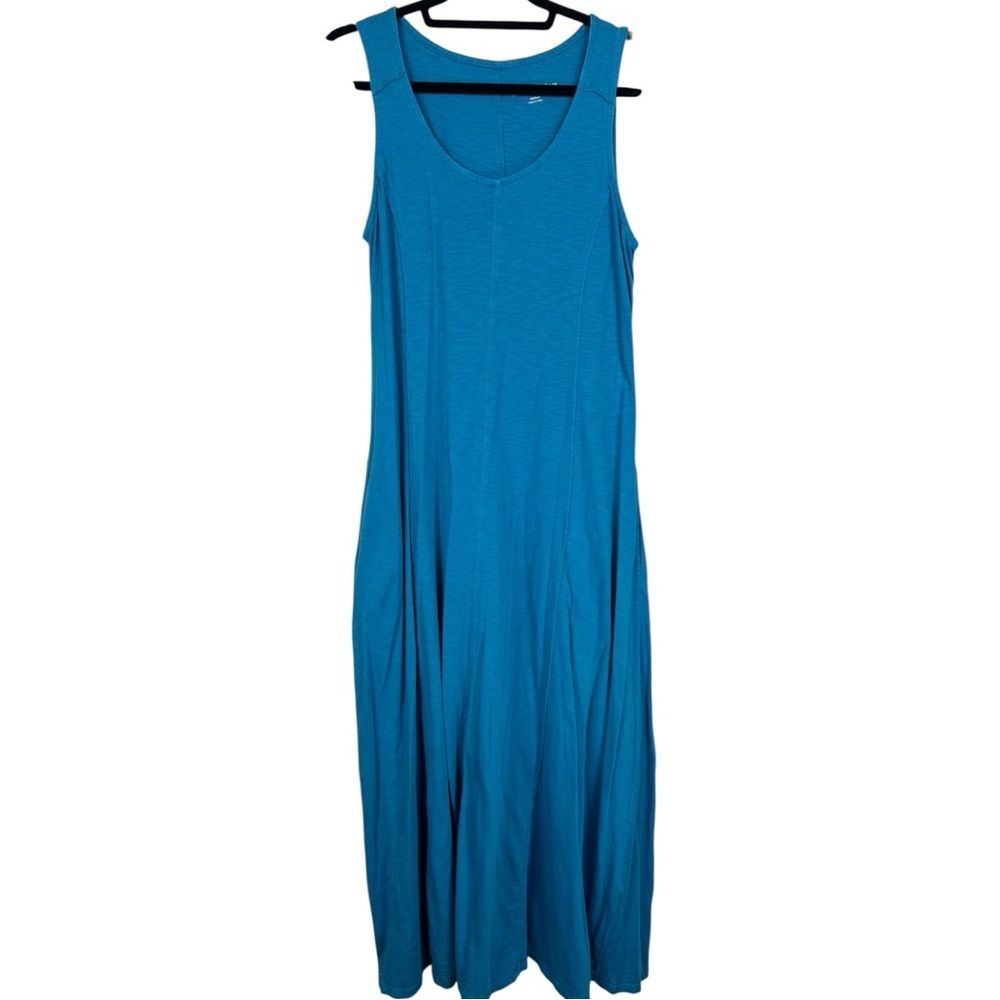 Soft Surroundings Blue Sleeveless Sundress with pockets sz M